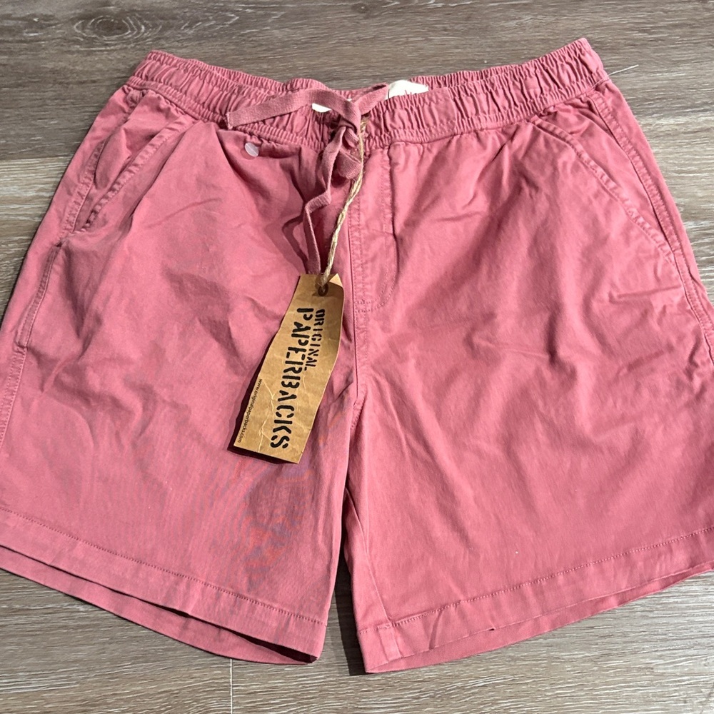 Original Paperbacks Men's Flat Front Shorts in Red